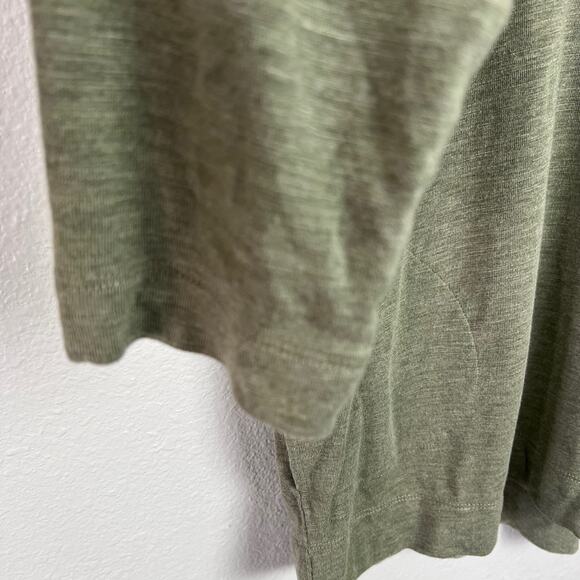 LOGO Lori Goldstein Piper Heather Green 3/4 Sleeve Tunic Top Medium Pockets - Picture 5 of 8